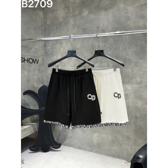DIOR Men's CD Logo Oblique Hem Shorts